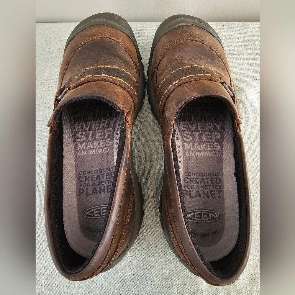 KEEN Kaci ll Womens Brown Leather Slip On Shoes - Picture 8 of 10